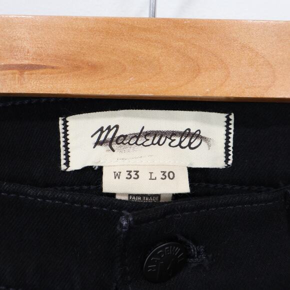 Madewell Mens Relaxed Taper Flex Denim Jean Black Size 33x30 NWT - Picture 5 of 9
